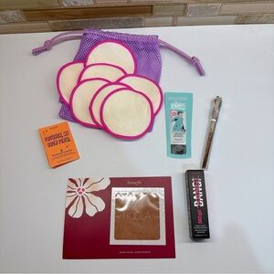 Benefit Cosmetics Makeup Set + Reusable Cotton Pads